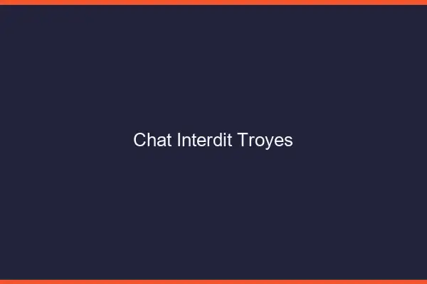 Chat Interdit Troyes