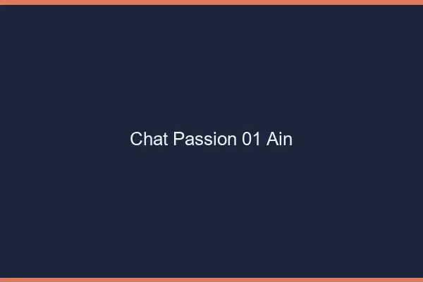 Chat Passion Ain