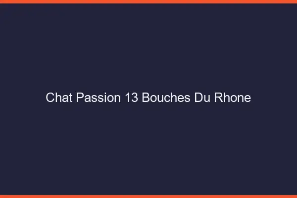 Chat Passion Bouches Du Rhone