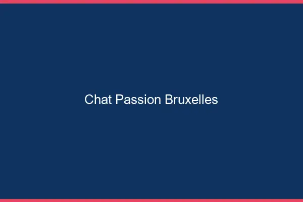 Chat Passion Bruxelles