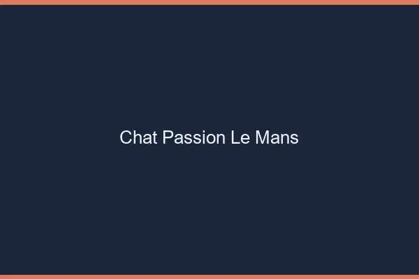 Chat Passion Le Mans