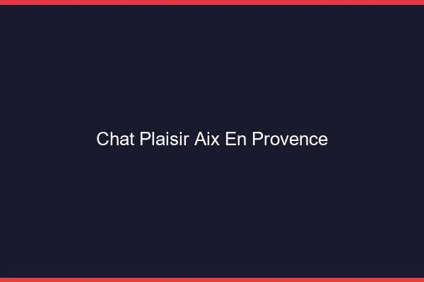 Chat Plaisir Aix-en-Provence