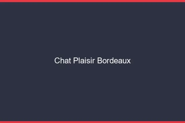 Chat Plaisir Bordeaux