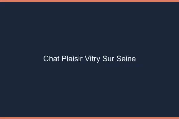 Chat Plaisir Vitry-sur-Seine