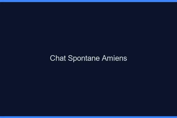 Chat Spontané Amiens