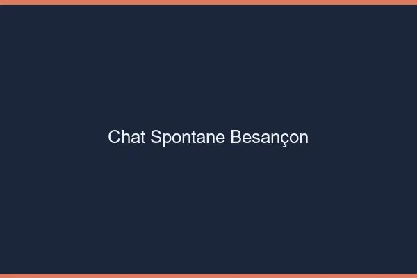 Chat Spontané Besançon