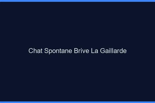 Chat Spontané Brive-la-Gaillarde