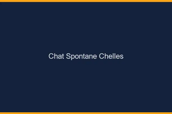 Chat Spontané Chelles