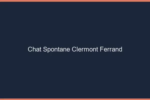 Chat Spontané Clermont-Ferrand