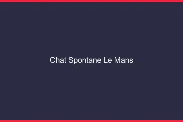 Chat Spontané Le Mans