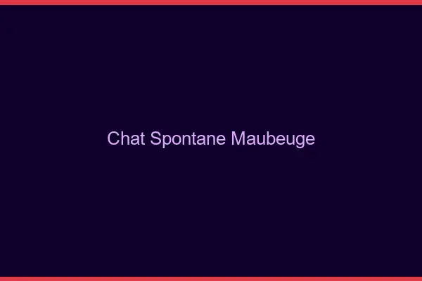 Chat Spontané Maubeuge