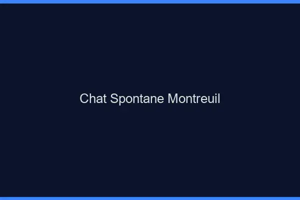 Chat Spontané Montreuil