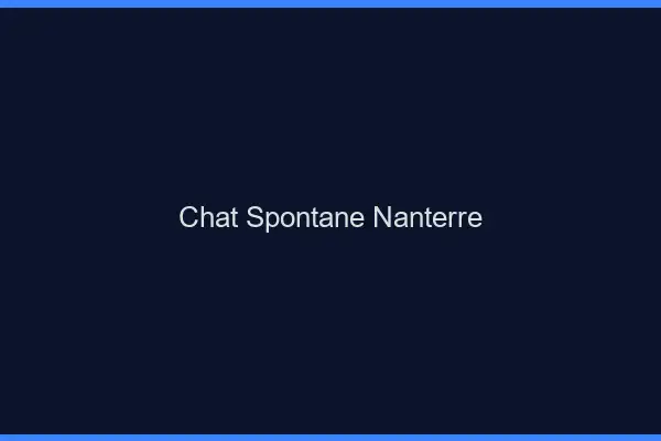 Chat Spontané Nanterre