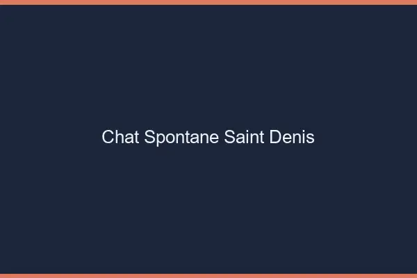 Chat Spontané Saint-Denis