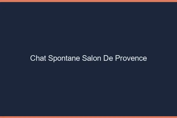 Chat Spontané Salon-de-Provence