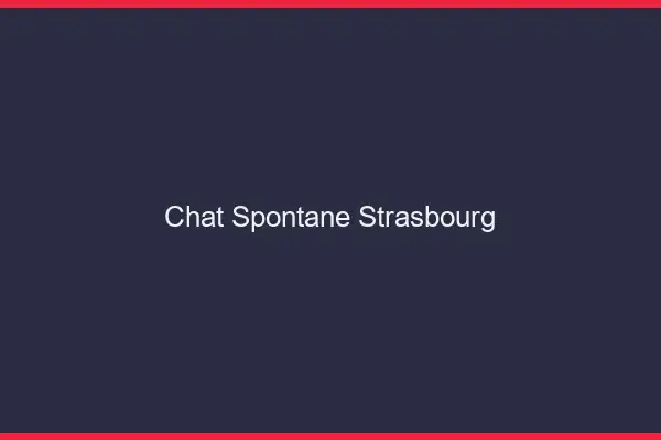 Chat Spontané Strasbourg