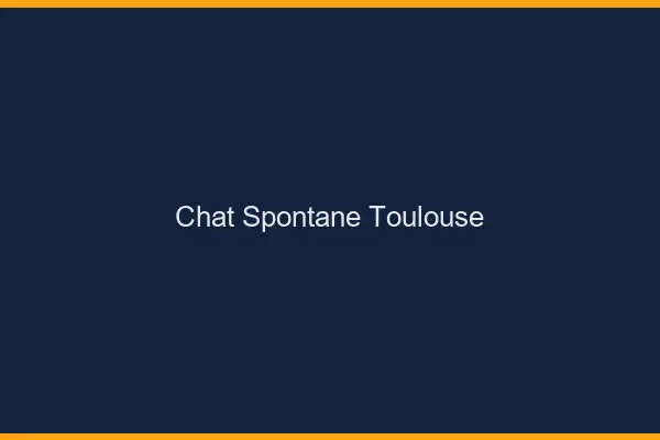 Chat Spontané Toulouse