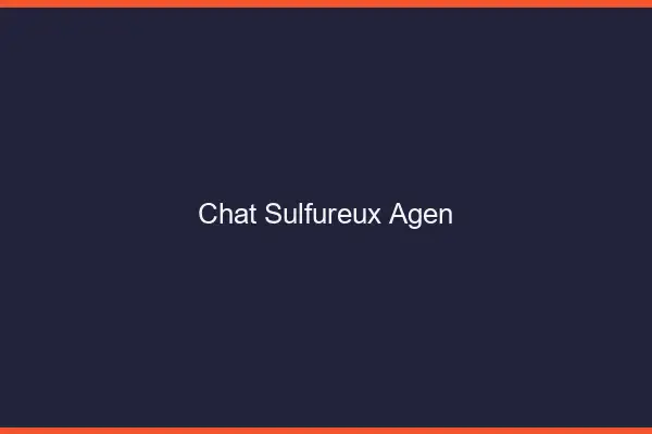 Chat Sulfureux Agen