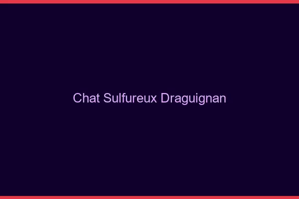 Chat Sulfureux Draguignan