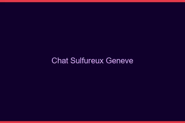Chat Sulfureux Genève