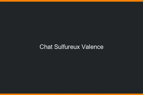 Chat Sulfureux Valence