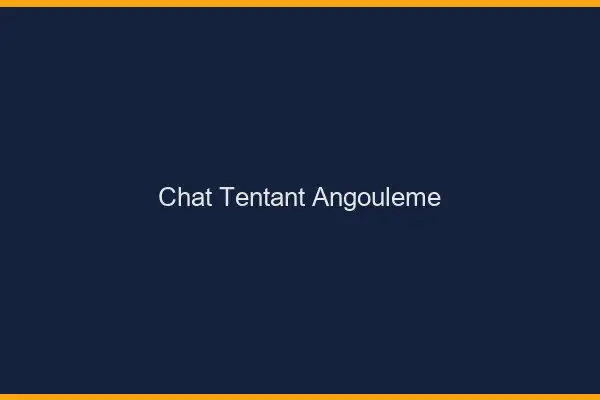 Chat Tentant Angoulême