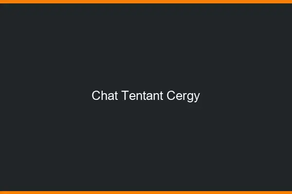Chat Tentant Cergy