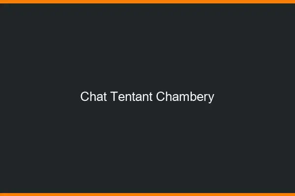 Chat Tentant Chambéry
