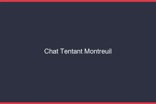 Chat Tentant Montreuil