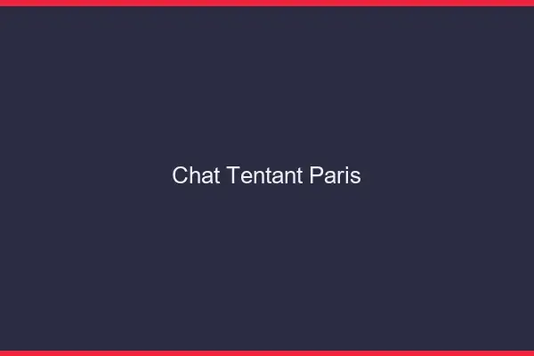 Chat Tentant Paris