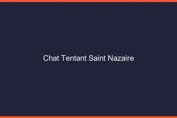 Chat Tentant Saint-Nazaire