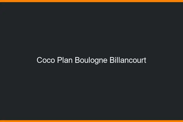 Coco Plan Boulogne-Billancourt