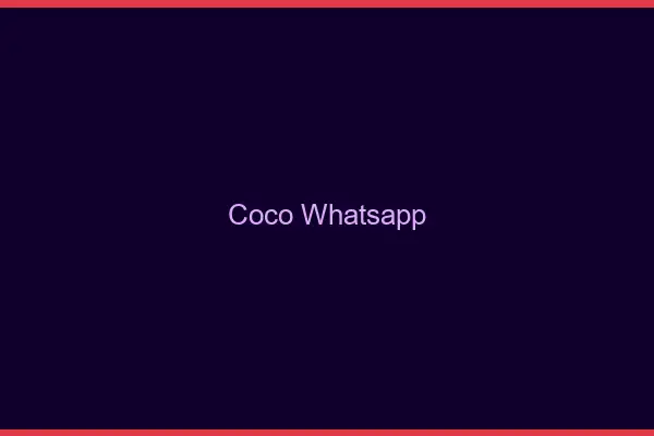 Coco WhatsApp