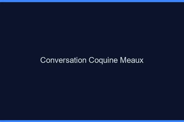 Conversation Coquine Meaux