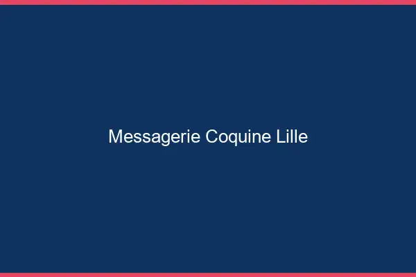 Messagerie Coquine Lille
