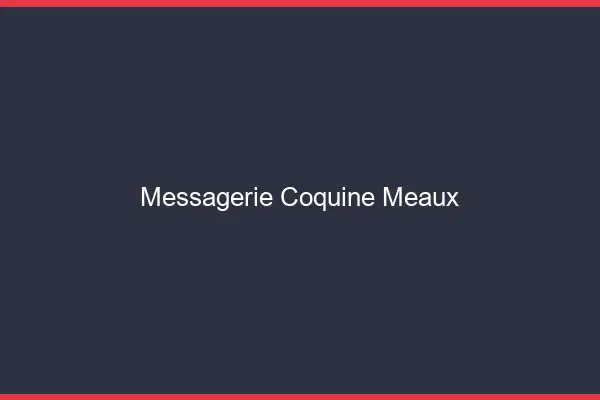 Messagerie Coquine Meaux