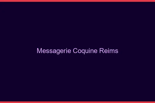 Messagerie Coquine Reims