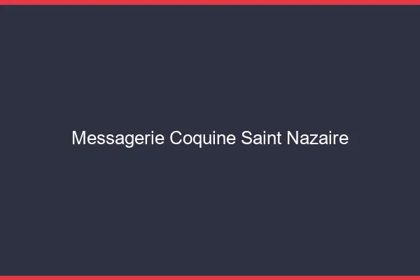 Messagerie Coquine Saint-Nazaire