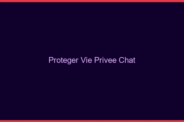 Protéger Vie Privée Chat