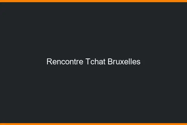 Rencontre Tchat Bruxelles