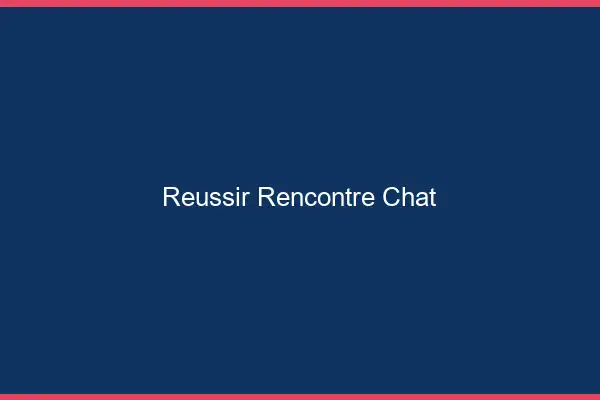 Réussir Rencontre Chat