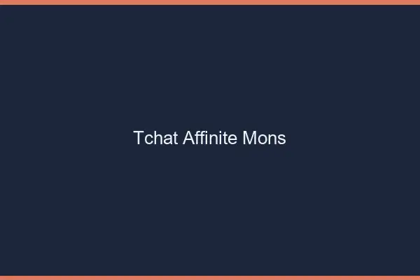 Tchat Affinité Mons