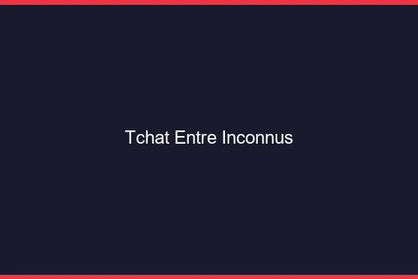Tchat Entre Inconnus