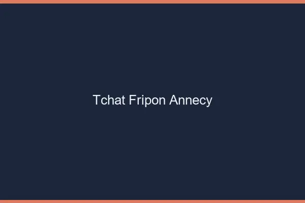 Tchat Fripon Annecy