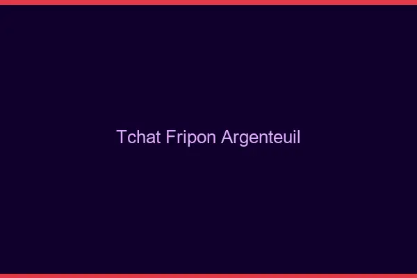 Tchat Fripon Argenteuil