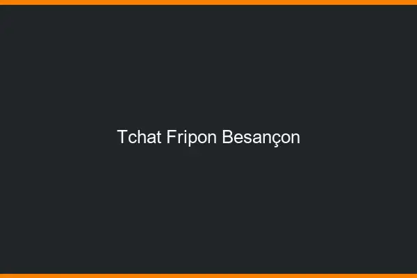 Tchat Fripon Besançon