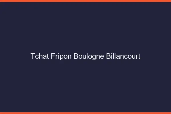 Tchat Fripon Boulogne-Billancourt
