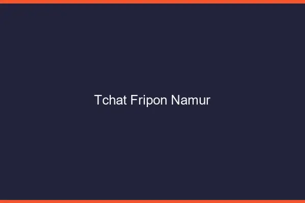 Tchat Fripon Namur