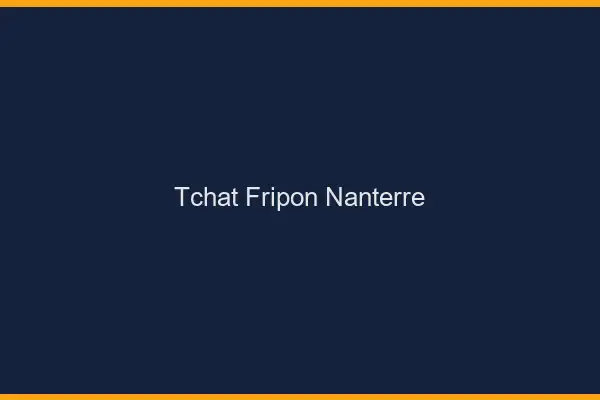 Tchat Fripon Nanterre
