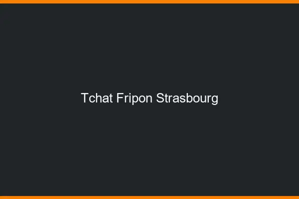 Tchat Fripon Strasbourg